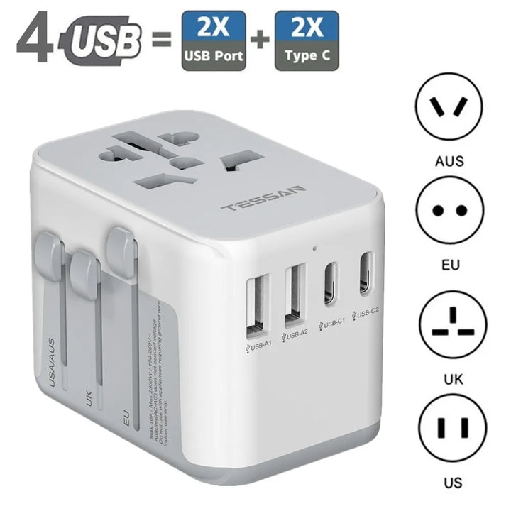 Foto1 Cargador Universal USB-C 4 Puertos Tessan