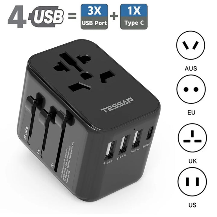 Foto2 Cargador Universal USB-C 4 Puertos Tessan